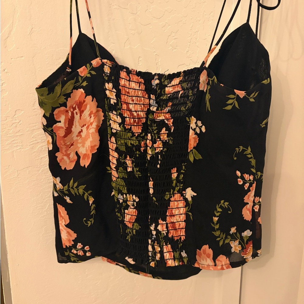Reformation Black and Pink Floral Camisole - Picture 4 of 5